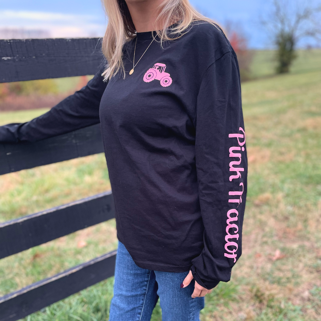Pink Tractor Long Sleeve
