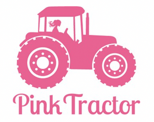 Pink Tractor Decal